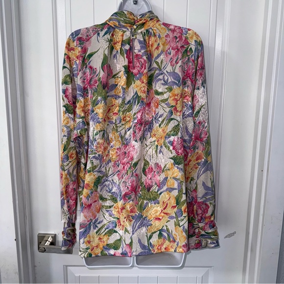 EJHARPER Womenβs 14 Long sleeve Turtle neck blouse plus size polyester floral - Picture 15 of 15